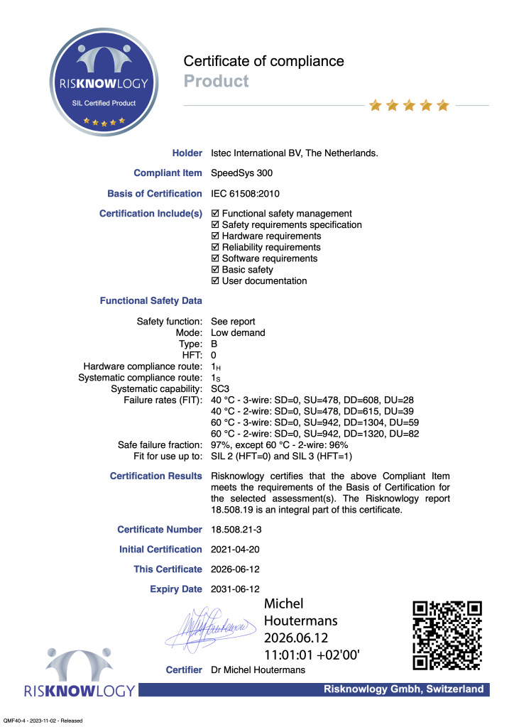 Istec SpeedSys 200 and SpeedSys 300 Achieve IEC 61508 SIL Certification for Turbine Speed Monitoring